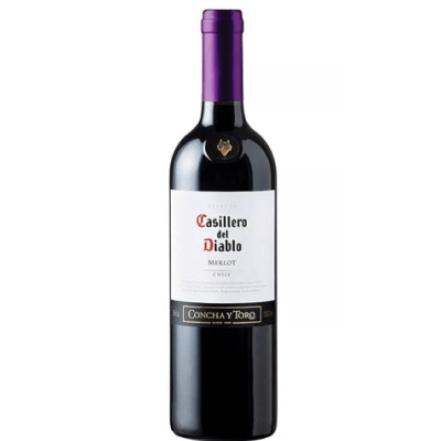 Vino merlot Casillero del Diablo Concha y Toro botella x750ml