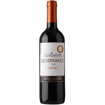 Vino reservado carmenere Santa Carolina botella x750ml