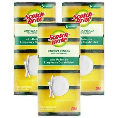Esponja verde Scotch Bride 2 en 1 pqt x 8 unds