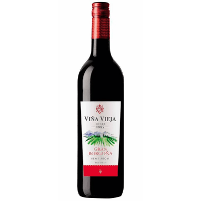 Vino borgoña semi seco Viña Vieja botella x750ml