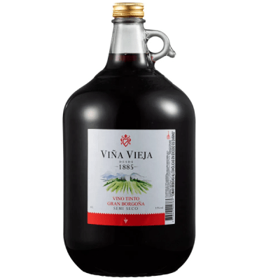 Vino Borgoña semi seco Viña Vieja botella x4Lt