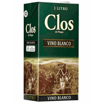 Vino blanco Clos de Pirqué caja x1Lt