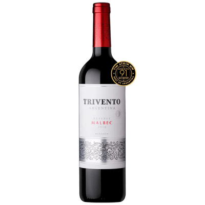 Vino reserva malbec Trivento botella x750ml