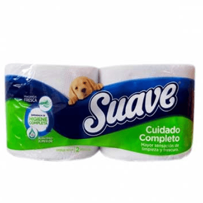 Papel higiénico Suave Cuidado completo pqt x10x2x200