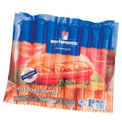Súper hot dog San Fernando x 1kg E/V