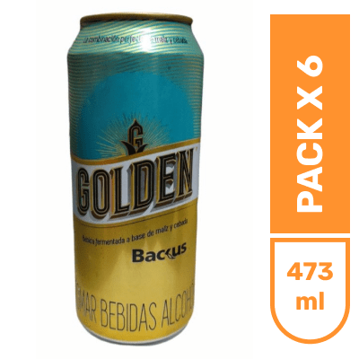 Cerveza Golden lata x473ml pack x6unds