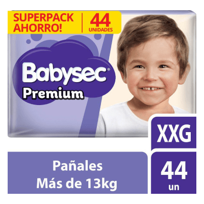Pañal Babysec Premium talla XXG pack x44unds