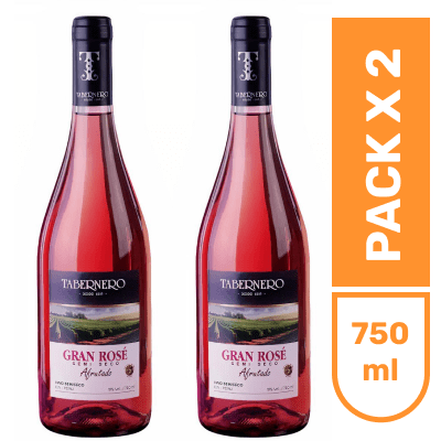 Vino rose Tabernero botella x750ml pack x2unds
